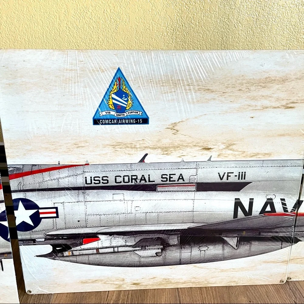 NEW F-B4 Phantom II Coral Sea Sundowners Navy Airplane Steel Metal Sign